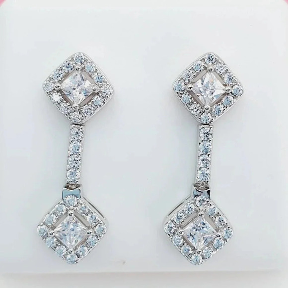 "925 Sterling Silver Cubic Zirconia Earrings, U19254677 - Picture 5 of 11